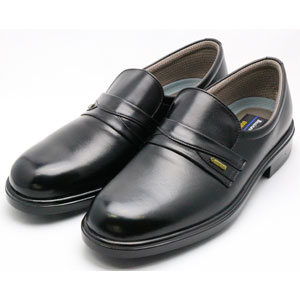 アサヒシューズ 紳士　ビジネスシューズ　（ブラック・26.0cm） 通勤快足 AM31251 プレーンスリッポン TK31-25 BK 26.0返品種別A