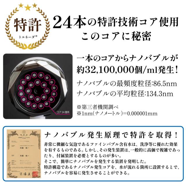 日本電興 NV-SH24BW ナノバブルシャワーヘッドNANO VEIL[NVSH24BW] 返品種別A_14