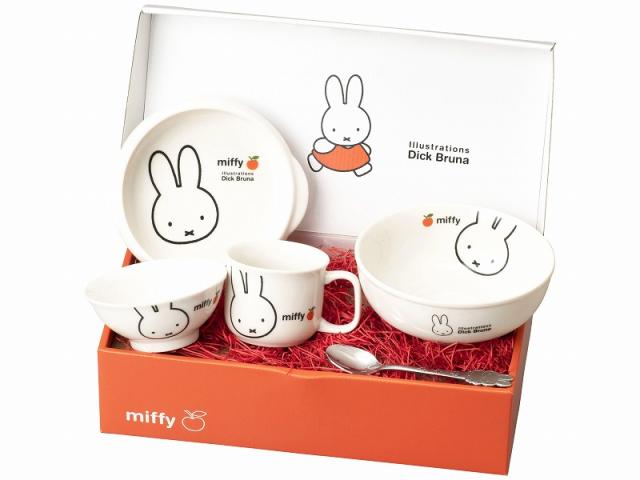 Kaneshotouki(金正陶器) こども食器 ギフトセット（ミッフィー アップル） 5点セット ミツフイ-シヨツキギフト返品種別A