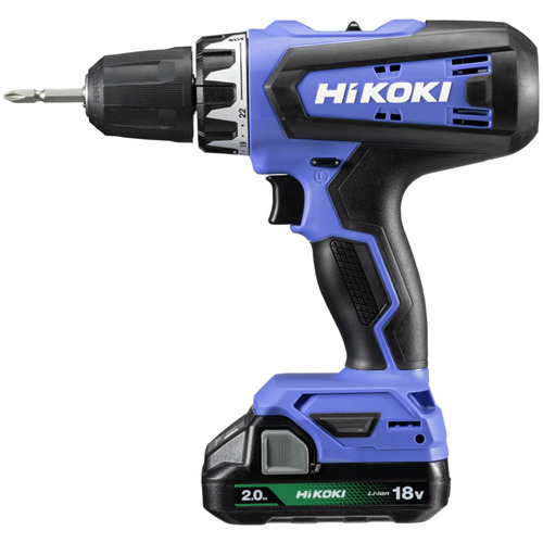 HiKOKI 18V コードレスドライバドリル 53N・m (2.0Ahバッテリー(BSL1820M)×1個・充電器(UC18YKSL)付き) FDS18DF(BG)返品種別B