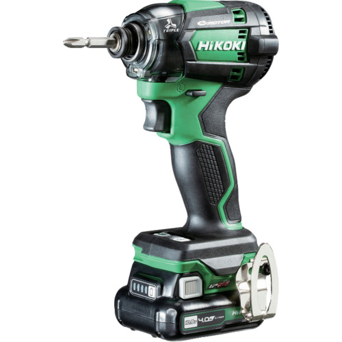 HiKOKI WH12DCA-2LS 10.8V コードレスインパクトドライバ 170N・m アグレッシブグリーン (4.0Ahバッテリー(BSL1240M)×2個・充電器(UC12SL)付き)ハイコーキ(日立工機)[WH12DCA2LS] 返品種別B_1