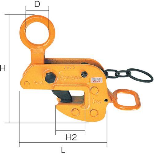 スーパーツール HLC-0.5H 横吊クランプ(手持ち部分式)[HLC05H] 返品カテゴリー化B