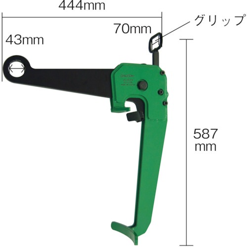 スーパーツール DLC0.5V ドラムリフトクランプ(垂直吊)クサビ方式ロック付[DLC05V] 返品種別B