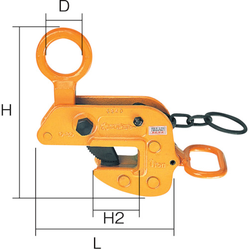 スーパーツール HLC1HN 横吊クランプ ロックハンドル式 細目仕様 基本使用荷重1t クランプ範囲0〜30mm[HLC1HNスパ] 返品種別B