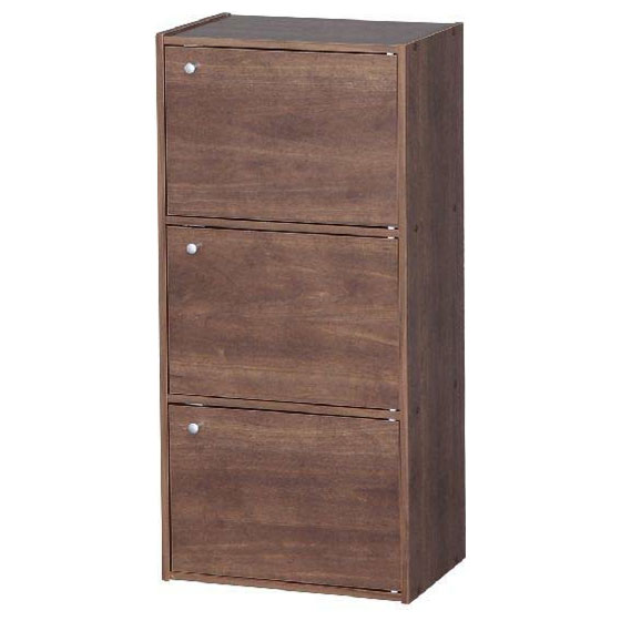 アイリスオーヤマ CX-33D(ブラウン) カラーボックス 3ドアタイプ 3段 (ブラウン)IRIS[CX33Dブラウン] 返品種別A 4,687円