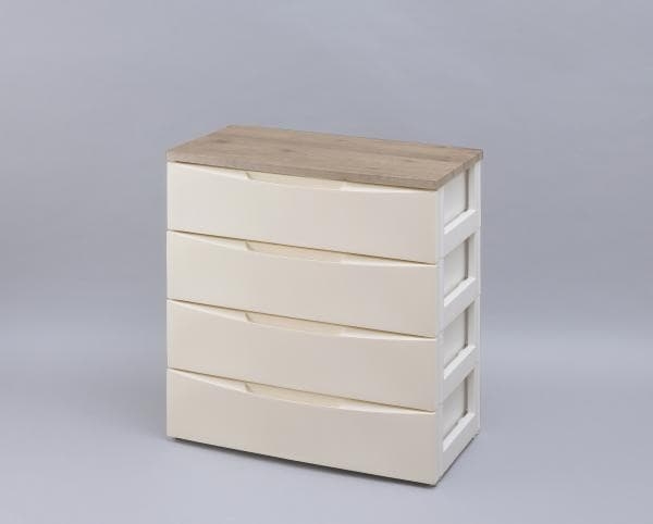 アイリスオーヤマ IRIS デザインウッドトップチェスト DWー555 グレー ■▼253-4607 DW-555-GY 1台