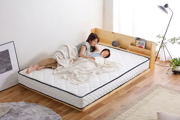 アイリスオーヤマ HWBM-Dナチユラル 宮付き高耐荷重すのこベッド(ナチュラル・ダブル)IRIS[HWBMDナチユラル] 返品種別A