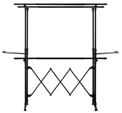 アイリスオーヤマ KTM-2018STブラツク 組み立て簡単たっぷりスタイル物干し(ブラック)IRIS[KTM2018STブラツク] 返品種別A