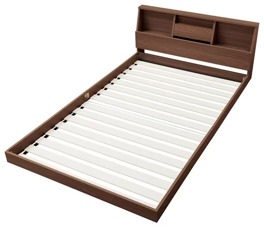 アイリスオーヤマ FBF-SDウオ-ルナツト フロアベッド FBFシリーズ(ウォールナット・セミダブル)IRIS[FBFSDウオルナツト] 返品種別A