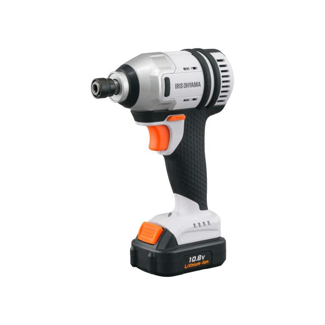 アイリスオーヤマ JIDBL130 充電式電動インパクトドライバー 10.8V(ホワイト)充電式リチウムイオン電池(DBL1015)、充電器(DBLC108)付きIRIS[JIDBL130] 返品種別B