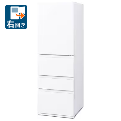 アイリスオーヤマ IRSN-37A-W 371L 4ドア冷蔵庫（ホワイト）【右開き】IRIS[IRSN37AW] 返品種別A