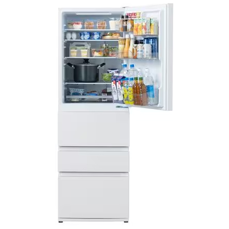 アイリスオーヤマ IRSN-37A-W 371L 4ドア冷蔵庫（ホワイト）【右開き】IRIS[IRSN37AW] 返品種別A_3