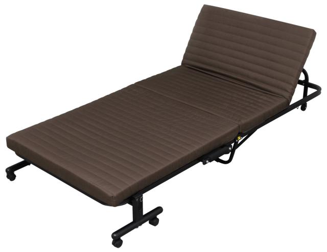 アイリスオーヤマ OTB-BRR 折りたたみベッド 幅945×奥行2000×高さ350mm（ブラウン）IRIS[OTBBRR] 返品種別A