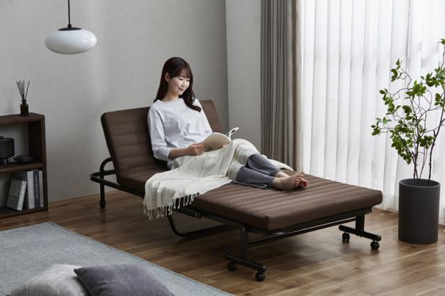 アイリスオーヤマ OTB-BRR 折りたたみベッド 幅945×奥行2000×高さ350mm（ブラウン）IRIS[OTBBRR] 返品種別A_8