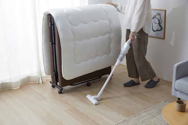 アイリスオーヤマ OTB-BRR 折りたたみベッド 幅945×奥行2000×高さ350mm（ブラウン）IRIS[OTBBRR] 返品種別A_12