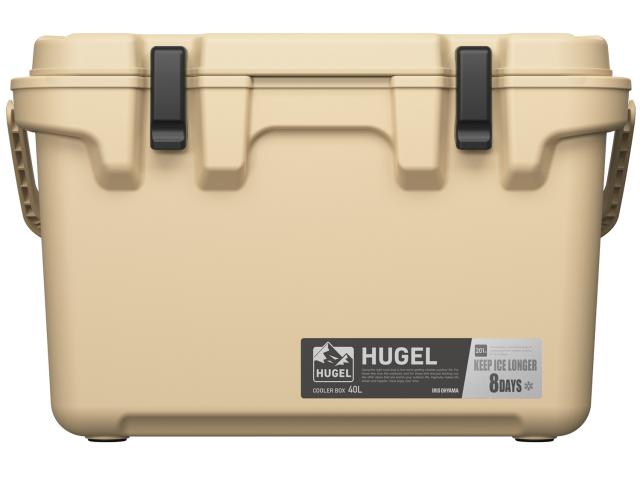 アイリスオーヤマ HUGEL(ヒューゲル) クーラーボックス 40L(ベーシュ)【ハンドル・ショルダーベルト付き】  TC-40Rベ-ジュ返品種別A