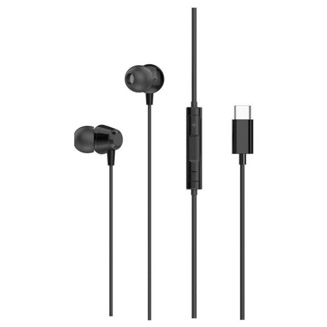 ナガオカ NTYPEC01BK マイク＆コントローラー搭載USB Type-C端子専用　密閉型カナルイヤホン(ブラック)NAGAOKA[NTYPEC01BK] 返品種別A