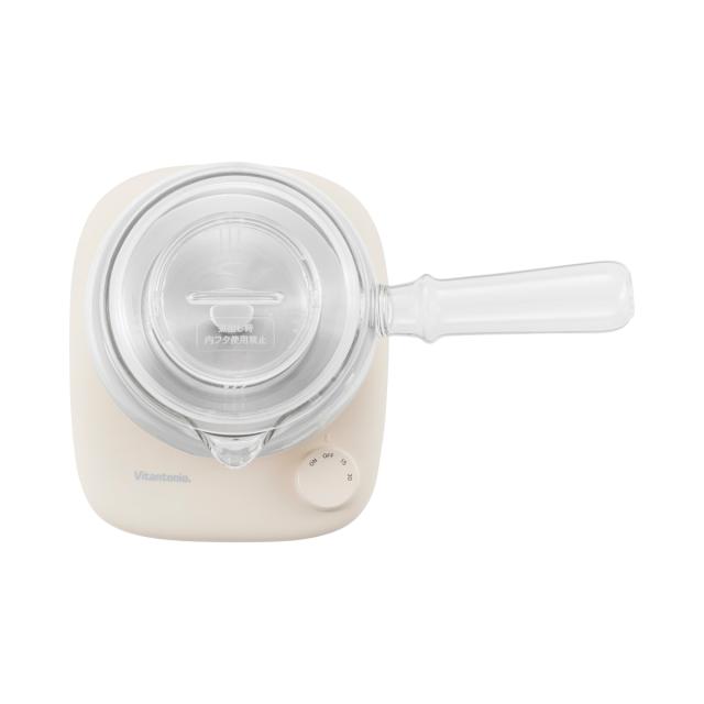 ビタントニオ VEK-30-I 電気ケトル　0.5L　アイボリーVitantonio　ガラスケトル KYUSU[VEK30I] 返品種別A