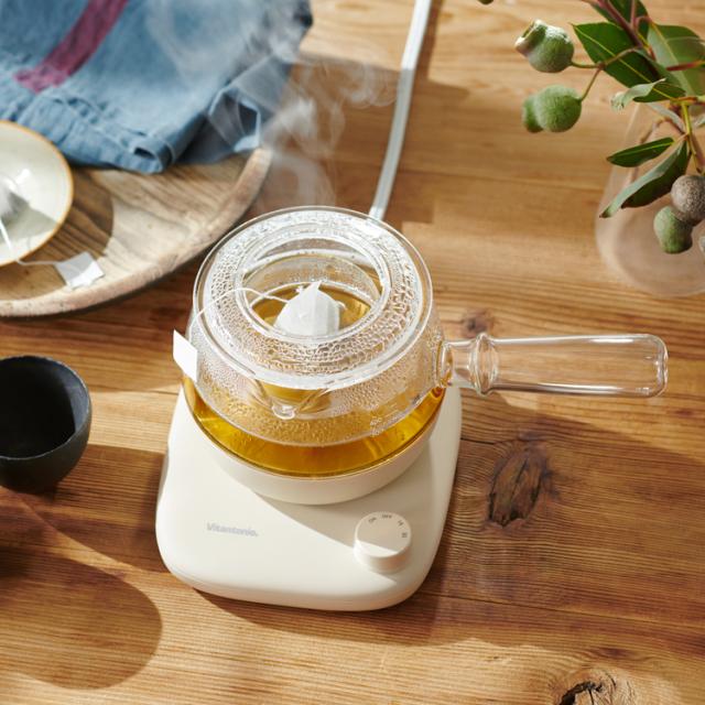 ビタントニオ VEK-30-I 電気ケトル　0.5L　アイボリーVitantonio　ガラスケトル KYUSU[VEK30I] 返品種別A