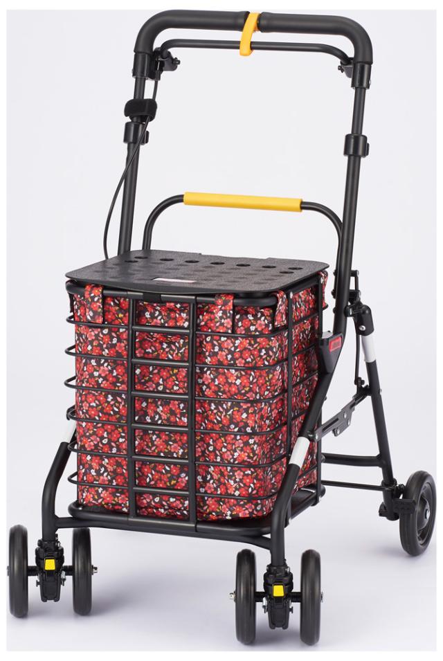 ウィズワン ショッピングベストPLハナガラ シルバーカート（花柄）ショッピング　ベストパルFL[シピングベストPLハナガラ] 返品種別A