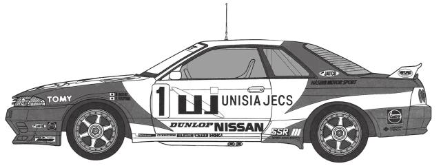 フジミ 1/12 AXESシリーズNo.5 ユニシアジェックス スカイライン (BNR32 1993年 JTC)【AXES-5】プラモデル  返品種別B