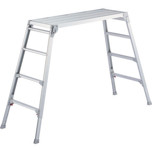 長谷川工業 DRSW-1200C 脚部伸縮式アルミ足場台 101〜124cm 天板幅広タイプ【他商品との同時購入不可】メーカー直送品(沖縄県・離島はお届け対象外となります) Hasegawa[DRSW1200C] 返品種別B