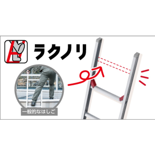 長谷川工業 LN2-81 ラクノリ 2連はしご 脚部伸縮タイプ 8.09m(10408)【他商品との同時購入不可】メーカー直送品(沖縄県・離島はお届け対象外となります) HasegawaHasegawa[LN281ハセガワ] 返品種別B_5