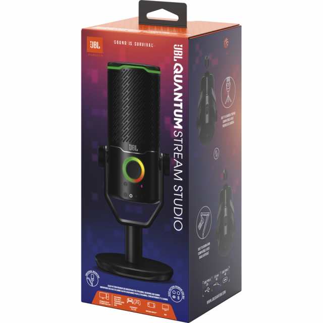 JBL Quantum Stream | エレクトレットデュアルコンデンサーUSBマイク
