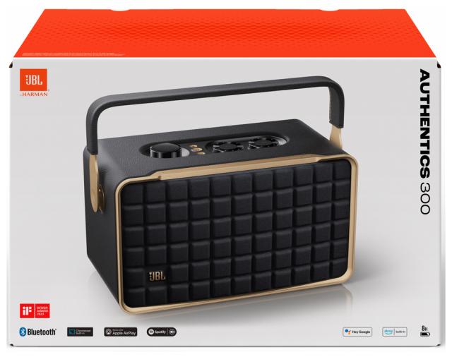 JBL JBLAUTH300BLKJN Bluetooth対応 ポータブルワイヤレススピーカーJBL AUTHENTICS 300[JBLAUTH300BLKJN] 返品種別A_13