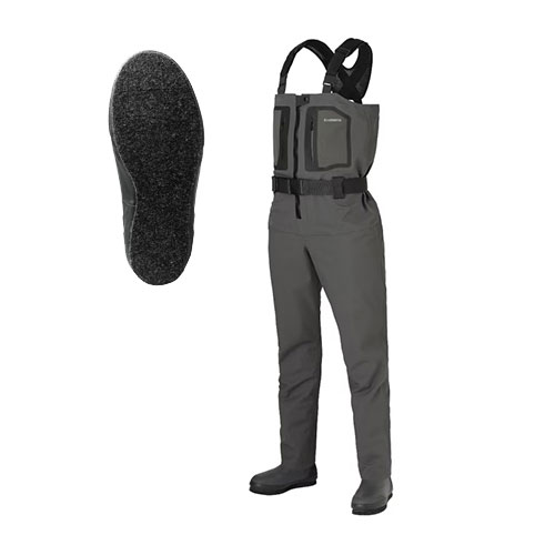 シマノ 599209 DS+4ストレッチウェダー カットインフェルト ML（チャコールグレー）SHIMANO FF-001V[599209シマノ] 返品種別A