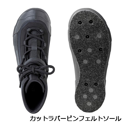 シマノ 812971 ロックショア ウェットブーツ カットラバーピンフェルト 28.0cm（ブラック）SHIMANO FS-010V[812971シマノ] 返品種別A
