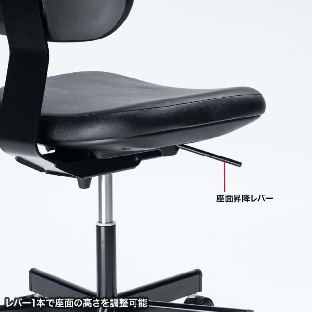 サンワサプライ SNC-D33 導電チェアクリーンルームチェア　導電性　高さ調節　ガス上下調節　背もたれ付[SNCD33] 返品種別A_2