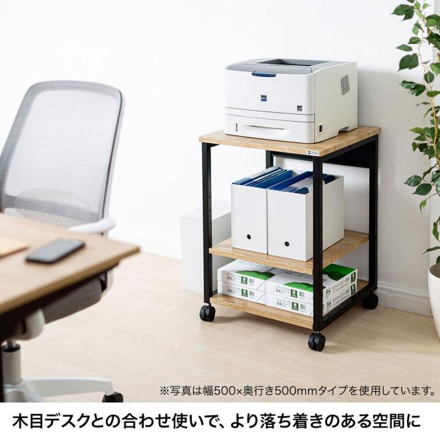 サンワサプライ LPS-117LM 木目調プリンタスタンド（W600）[LPS117LM] 返品種別A_3