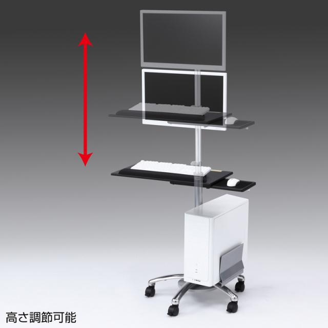 サンワサプライ 17型〜24型液晶モニタスタンド キーボード台・CPUスタンド付き　液晶用スタンド　VESA規格準拠 CR-LAST9返品種別A_2