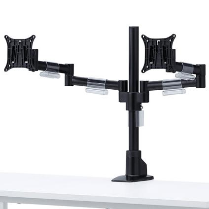 サンワサプライ CR-LA1502BK 水平多関節液晶モニタアーム(左右2面)[CRLA1502BK] 返品種別A