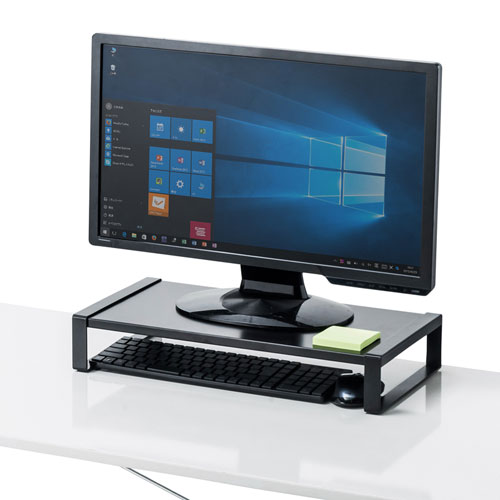 サンワサプライ MR-LC207BKN スチール製机上ラック W500mm（ブラック）[MRLC207BKN] 返品種別A_3