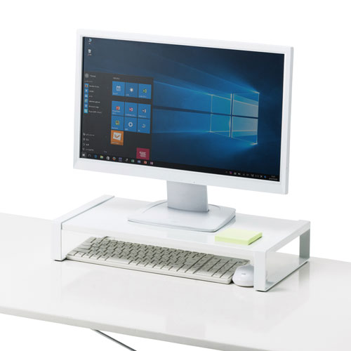 サンワサプライ MR-LC207WN スチール製机上ラック W500mm（ホワイト）[MRLC207WN] 返品種別A_3