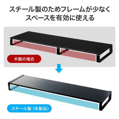 サンワサプライ MR-LC209BKN スチール製机上ラック（W1000mm・ブラック)[MRLC209BKN] 返品種別A_6