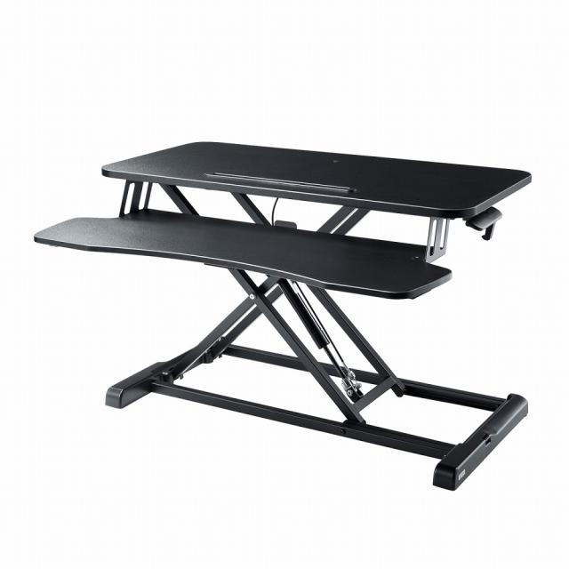 サンワサプライ エルゴノミクスリフトアップデスク（ブラック） MR-ERGST5BK返品種別A