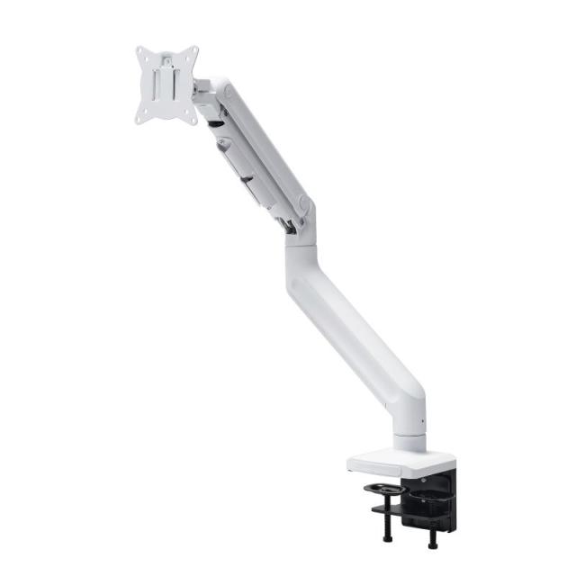 サンワサプライ CR-LAC1406W モニターアーム ガススプリング式・耐荷重20kg（ホワイト）[CRLAC1406W] 返品種別A