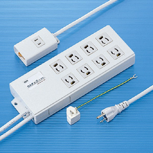 サンワサプライ TAP-3804N 3P抜け打ちきり飲み口（8個口・2.0m）[TAP3804N] 返品カテゴリー化A