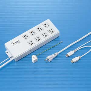 サンワサプライ TAP-RE2UN USB連動タップ 3P抜け止め（8個口・2.0m）[TAPRE2UN] 返品種別A