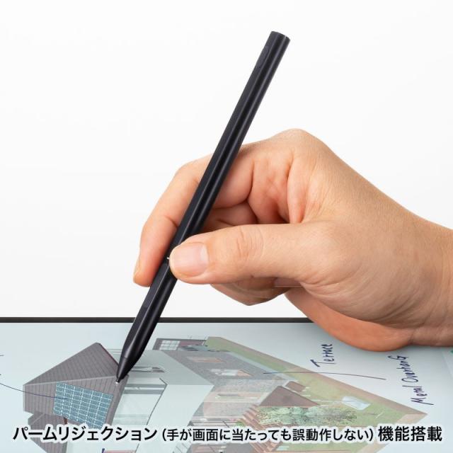 サンワサプライ PDA-PEN57BK Microsoft Surface専用 充電式極細タッチペン（ブラック）[PDAPEN57BK] 返品種別A_1