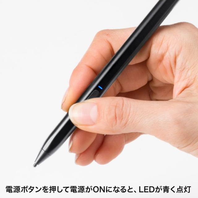 サンワサプライ PDA-PEN57BK Microsoft Surface専用 充電式極細タッチペン（ブラック）[PDAPEN57BK] 返品種別A_4