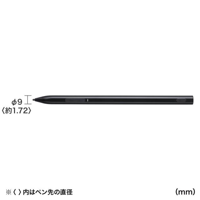 サンワサプライ PDA-PEN57BK Microsoft Surface専用 充電式極細タッチペン（ブラック）[PDAPEN57BK] 返品種別A_7