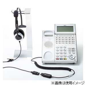 サンワサプライ MM-HSRJ02 電話用ヘッドセット（片耳タイプ）[MMHSRJ02] 返品種別A