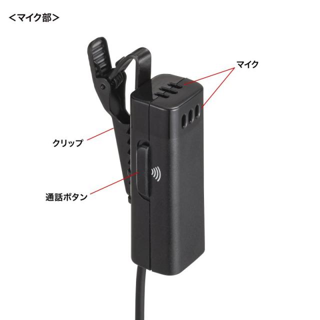 サンワサプライ MM-WGS5T-HS1 ワイヤレスガイド MM-WGS5T専用イヤホンマイク[MMWGS5THS1] 返品種別A_3