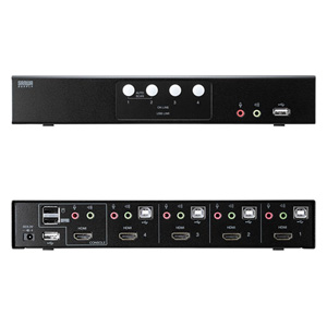 サンワサプライ SW-KVM4HHC HDMI対応パソコン 自動動切替器（4:1 