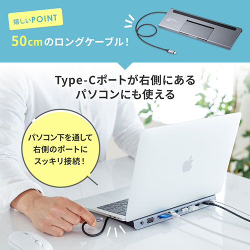サンワサプライ USB-CVDK8 USB Type-Cドッキングステーション(HDMI/VGA対応)[USBCVDK8] 返品種別A_9