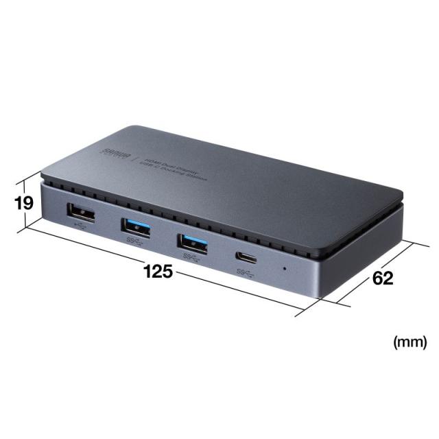 サンワサプライ USB-CVDK15 USB Type-Cドッキングステーション（HDMI×2画面出力対応）[USBCVDK15] 返品種別A_4